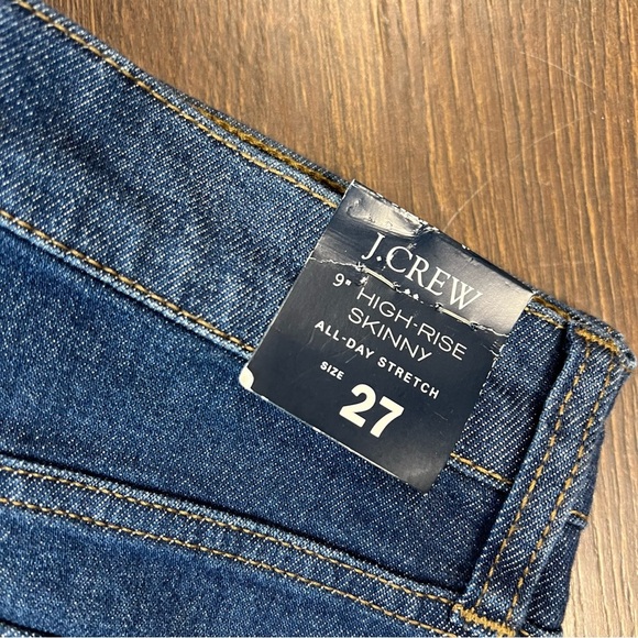 🆕 J.Crew 9" high-rise skinny jean in all-day stretch NEW SZ 27/4 - Picture 2 of 6